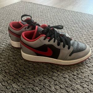 Kids' Nike Air Jordans Gray and Red Sneakers
